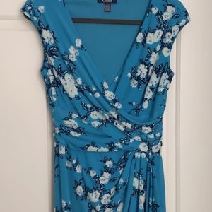 Teal floral dress M
